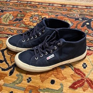 Superga High Top Navy Sneakers